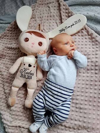 Metoo Personalized Beige Bunny Boy Doll