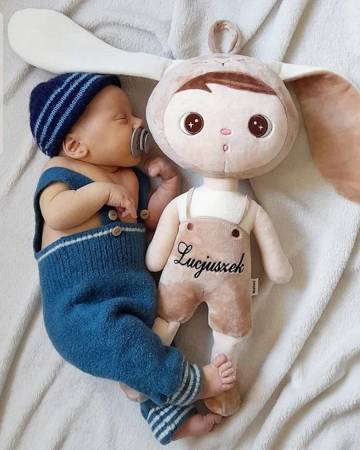 Metoo Personalized Beige Bunny Boy Doll