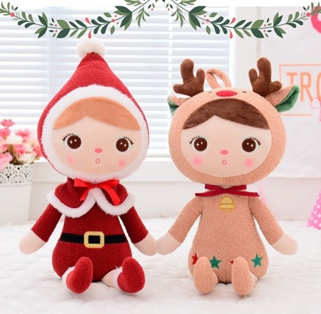 Metoo Personalized Santa Claus Girl Doll