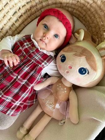 Set of Dolls - Personalized Roe Deer Girl and Christmas Doll