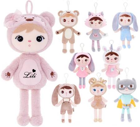 Set of Dolls - Personalized Teddy Bear Girl and Mini Doll