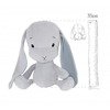Personalized Bunny Effik M - Gray with Blue ears 35 cm